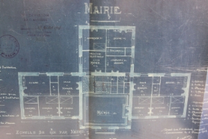 plan original de la mairie avec groupe scolaire